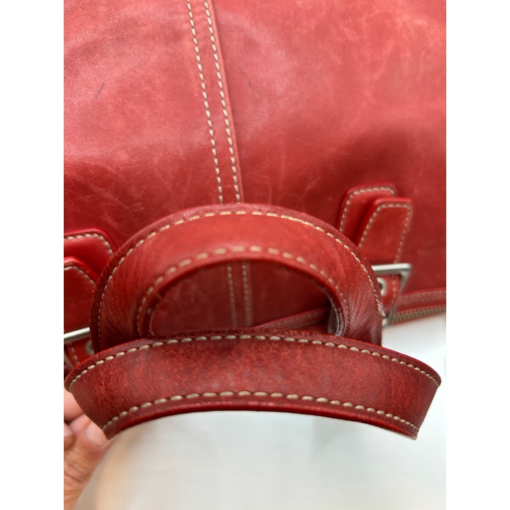 Vintage 90's Coach Red Leather‎ Shoulder Purse USA Made y2k - Picture 15 of 16